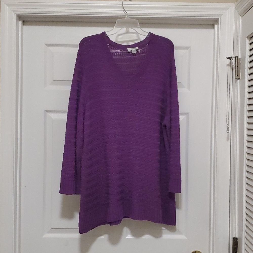 Avenue womens 26/28 purple knit sweater